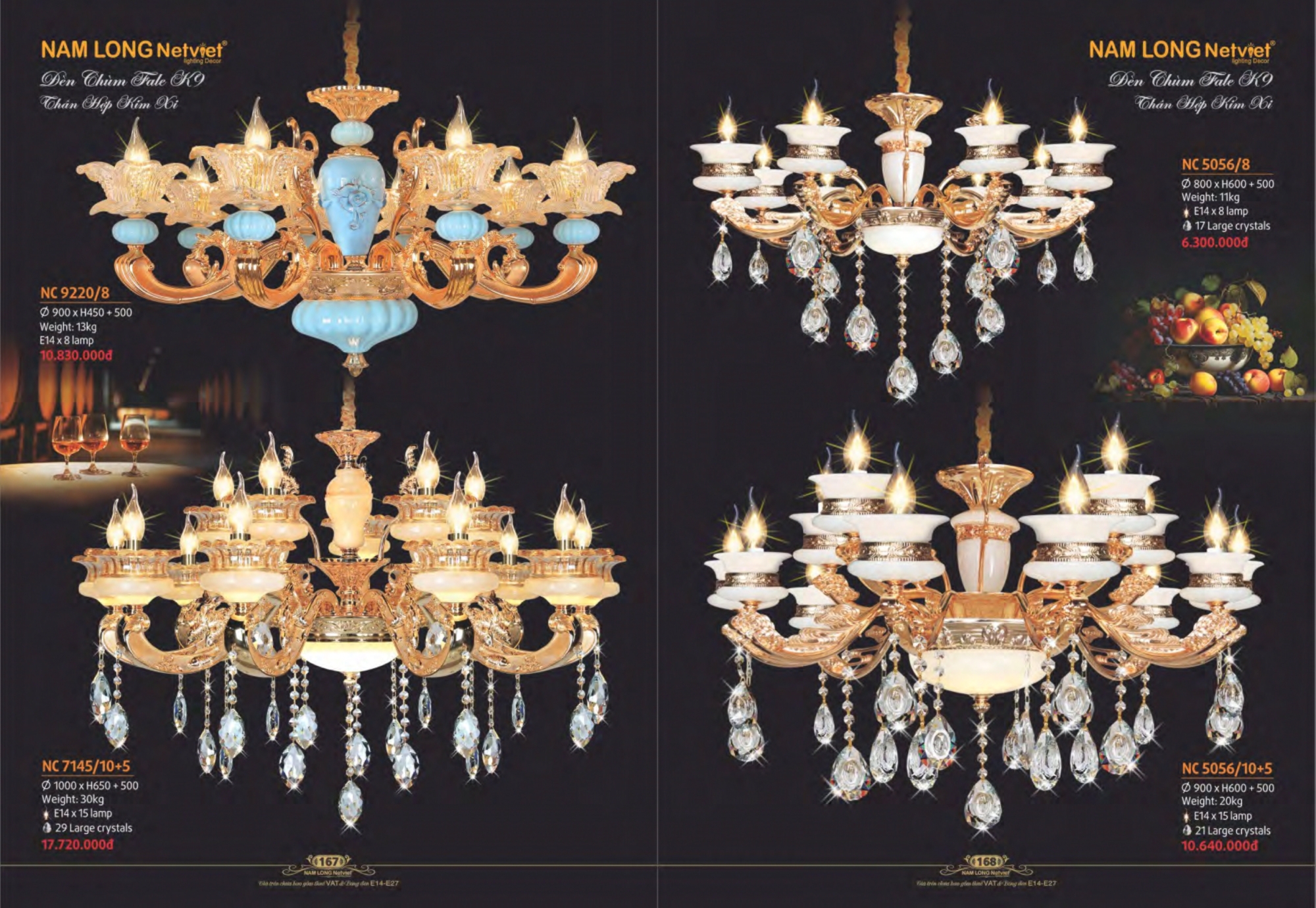 Bảng giá đèn trang trí Nam Long